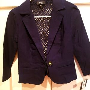 Small Navy Blue Blazer w/Lace Back